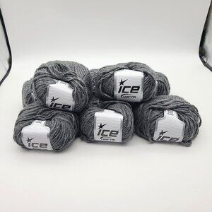 Gray Wool Cord Bulky Ice Yarns 50 g/60 m 8 Skeins/Balls